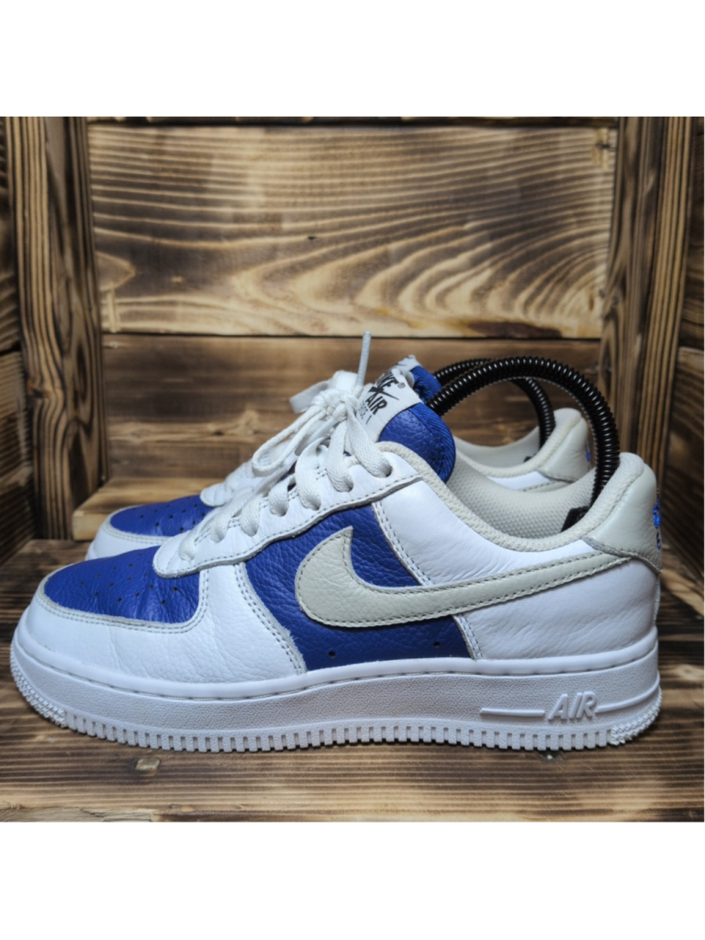 Nike By You Women's Size 6 Air Force 1 Low White Blue DV3907-900